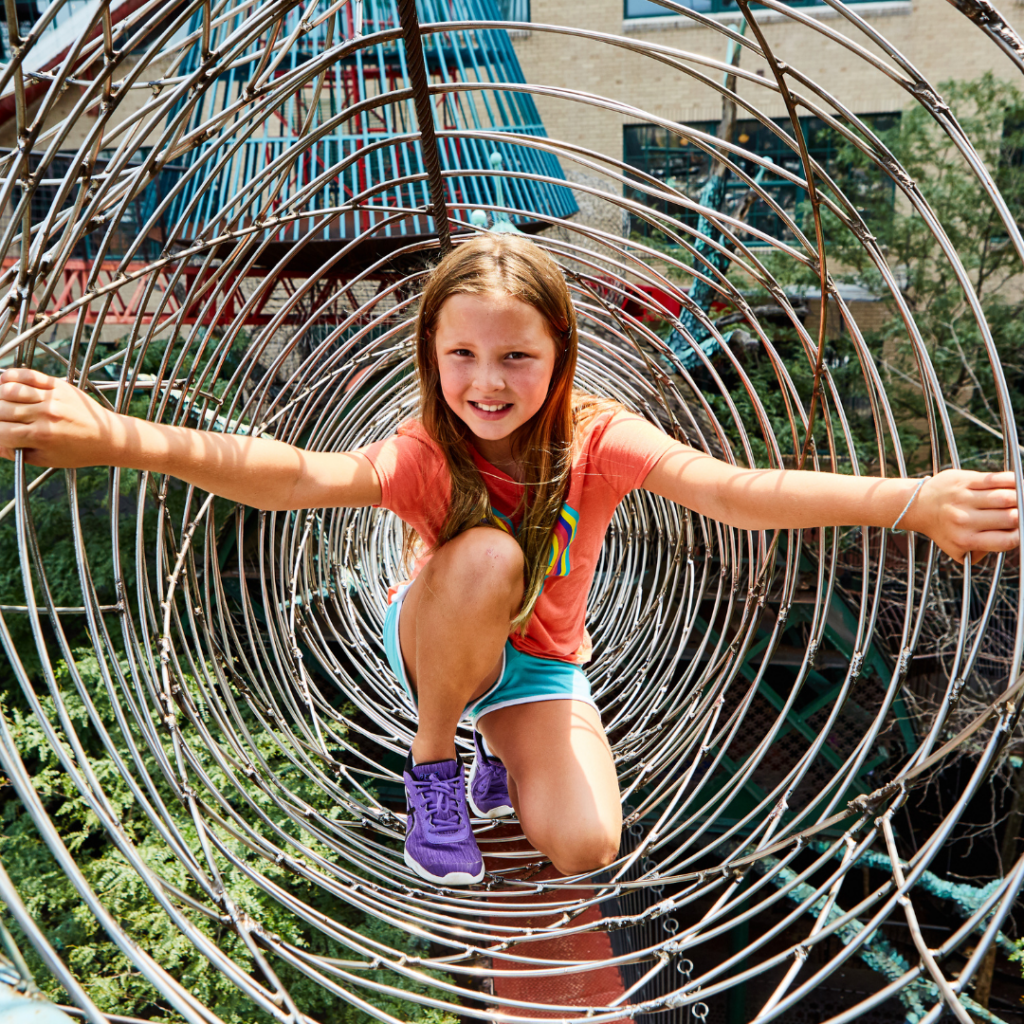 Girl exploring MonstroCity