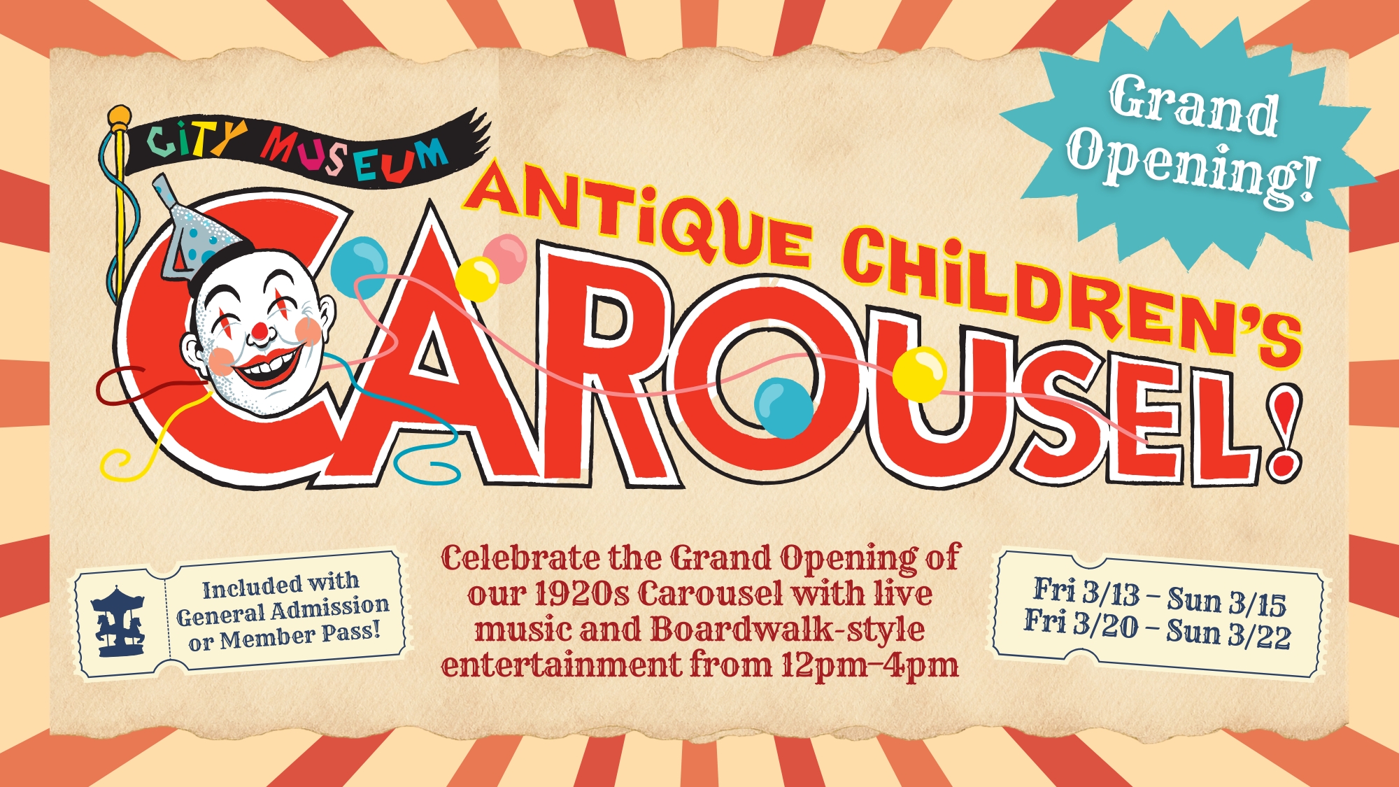 Antique Children’s Carousel, Historic Hand-Carved Ride, Opens This ...